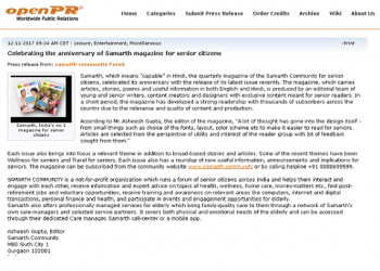 Celebrating the anniversary of Samarth magazine for senior citizens